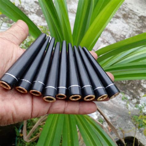 Jual Once Pipa Kayu Kelor Hitam Panjang 20cm Shopee Indonesia