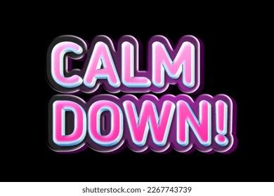 calm  text effect transparent background stock illustration