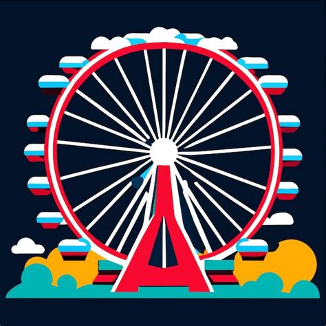 Premium Vector A Ferris Wheel Ride