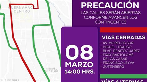 Éstas calles estarán cerradas este viernes por marcha del 8M en