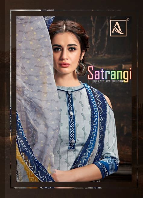 Alok Suits Satrangi Digital Bandhani Printed Pure Jam Cotton Dress