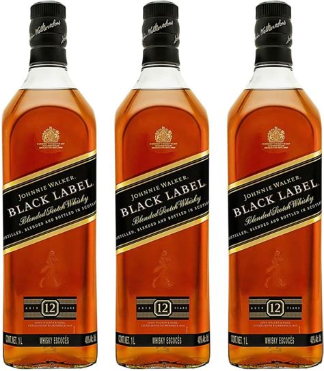 Johnnie Walker Whisky Etiqueta Negra Litro Paquete De Amazon