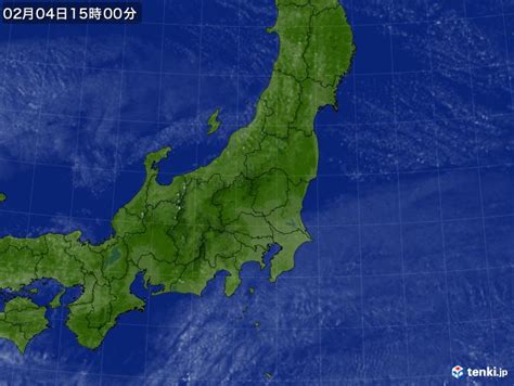 過去の気象衛星東日本2024年02月04日 日本気象協会 Tenkijp