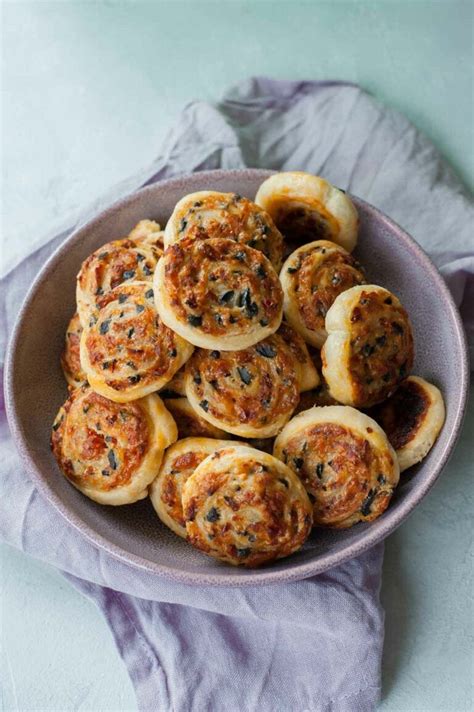 Puff Pastry Pinwheels With Olives And Sun Dried Tomatoes