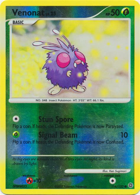 Pokémon Diamond Pearl Secret Wonders Card 116 Venonat Parallel