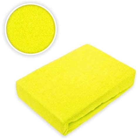 Drap Housse En Tissu Ponge De Qualit Sup Rieure X Cm Jaune