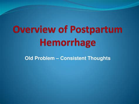 PPT - Post Partum Hemorrhage Protocol PowerPoint Presentation, free ...