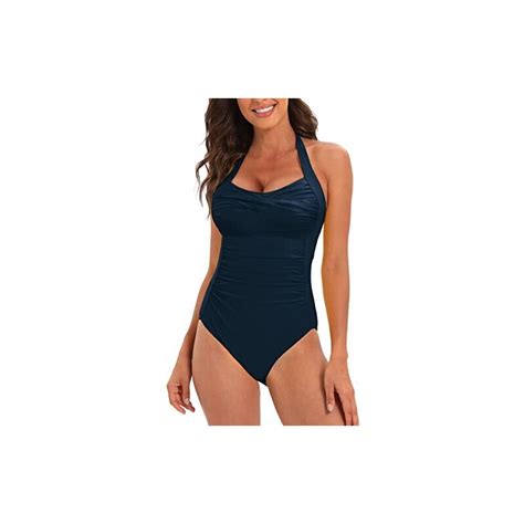 Heekpek Costume Da Bagno Donna Intero Sexy Tinta Unita Bikini Donna Push Up Un Pezzo Costumi