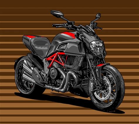 Red Naked Bike Stock Vector Illustration Of Chopper 263957933