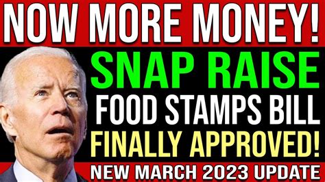 New Snap Raise Is Signed Coming March New Ebt Food