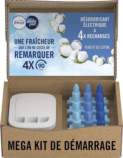 Febreze 3Volution Diffuseur Électrique de Parfum Kit Prise 4