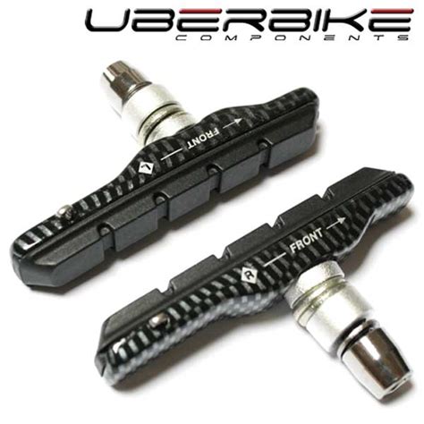 Uberbike Shimano XT XTR Compatible Cartridge V Brake Pads - Carbon Effect