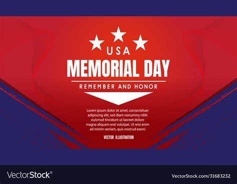 Flag usa background design for memorial day Vector Image