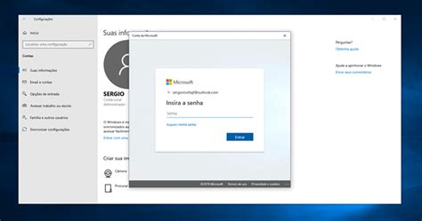 Como trocar de conta Microsoft para local e vice-versa no Windows 10