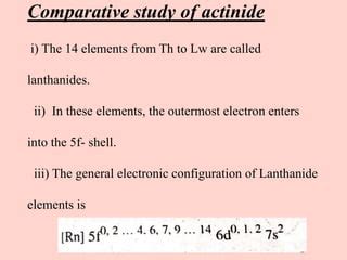 Comaparative study of lanthanides and actinides | PPT