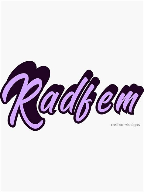 Radfem Sticker Sticker For Sale By Radfem Designs Redbubble