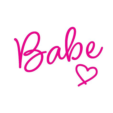 Babe Svg Png Bundle Pink And Black Etsy