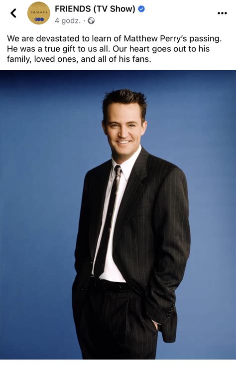 Nie Yje Matthew Perry Mia Lata Kobieta