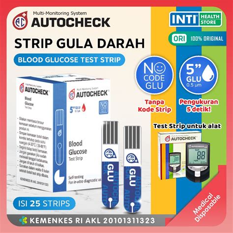 Jual Autocheck Strip Pengecekan Strip Autocheck Gula Isi Strip