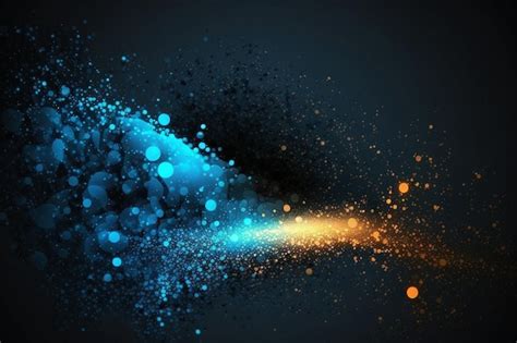Premium Photo Dark Blue And Glow Particle Abstract Background