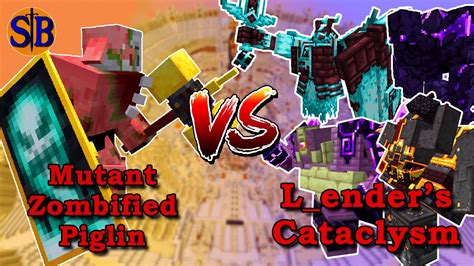 Mutant Zombified Piglin Vs L Ender S Cataclysm Minecraft Mob Battle