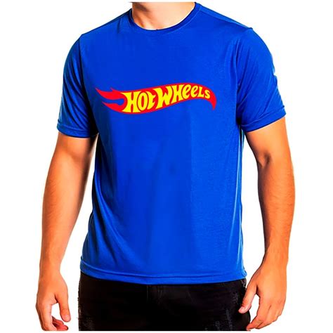 Camiseta Masculina Hot Wheels Azul royal 100 Algodão envio 24hrs Shopee Brasil
