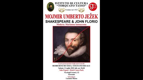 Mojmir Umberto Jezek Shakespeare John Florio Incontri Istituto T