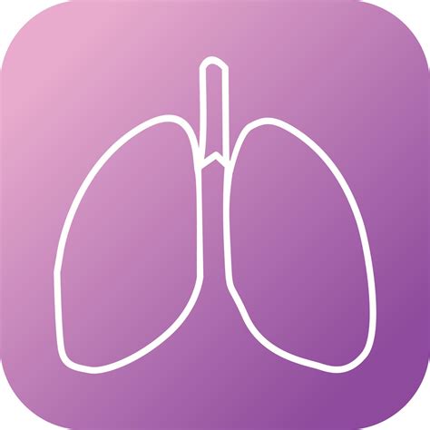 Beautiful Lungs Vector Line Icon 17209772 Vector Art At Vecteezy