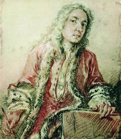 Watteau, Jean Antoine (1684 -1721) a self-portrait Rococo, Jean Antoine ...