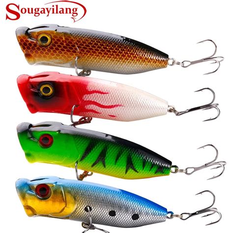 Sougayilang Pcs Popper Angeln Lockt Cm Crankbait K Nstliche