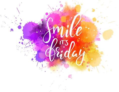 Smile It S Friday Handwritten Message Stock Vector Artlana