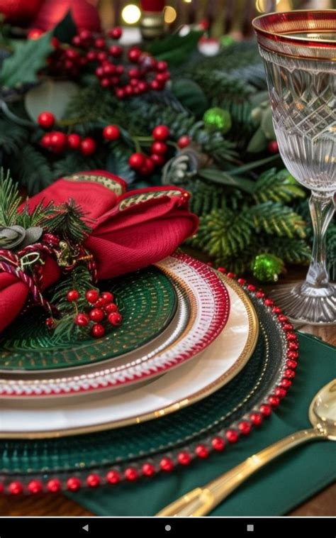 Pin By Oris Pineda On Navidad In Christmas Table Settings