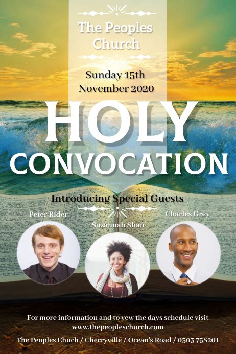 Holy Convocation Poster Template Postermywall