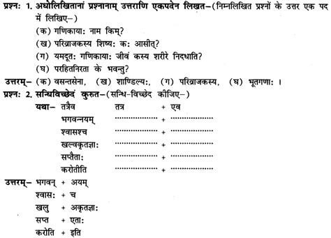 OnlineLearning blog for Class 8th Sanskrit Chapter 3 भगवदजजकमर