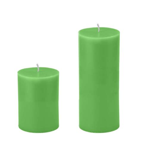 Premium Photo | Green candles isolated