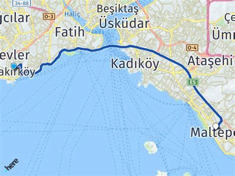 İstanbul Bakırköy Maltepe İstanbul Arası Kaç Km Yol Tarifi