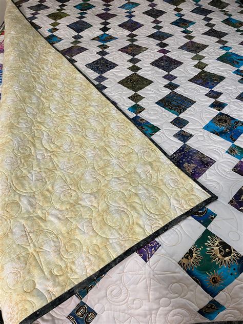 Celestial Batik Beads Chandelier Quilt White Etsy