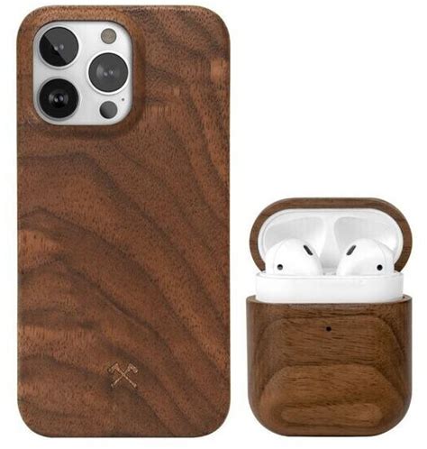 Woodcessories iPhone Hülle EcoSlim aus Holz mit AirPods Case aus Holz