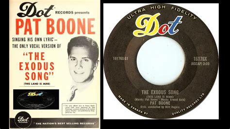 Pat Boone The Exodus Song This Land Is Mine Youtube