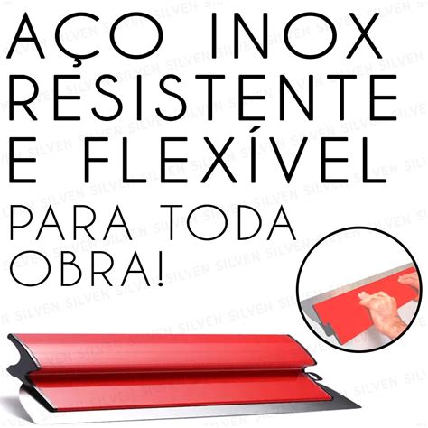 Desempenadeira Berox A O Inox Flex Vel Cm Massa Corrida Silven