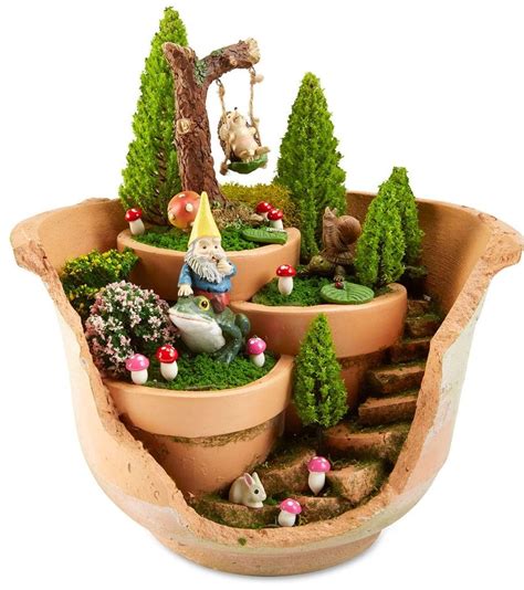 Make This Whimsical Woodland Cracked Pot Fairy Garden Fairy Garden