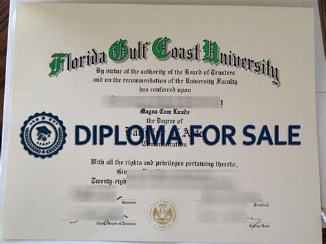 Buy Florida Gulf Coast University Fgcu Diploma