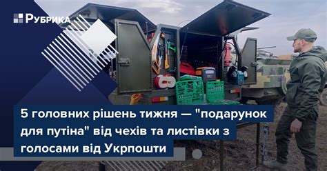 5 головних рішень тижня — "подарунок для путіна" від чехів та листівки ...