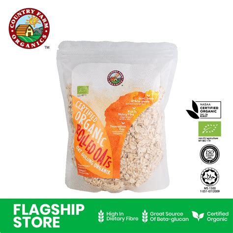 Country Farm Organic Oats Rolled Finland 500g Shopee Malaysia