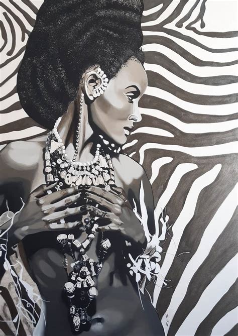 Nude Black Girl With Necklace Painting By Ksenia Voynich Saatchi Art