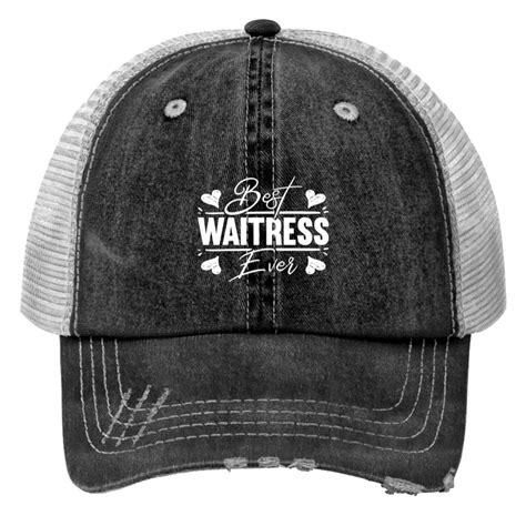 Best Waitress Ever Bartender Mixologist Bartending Print Trucker Hats