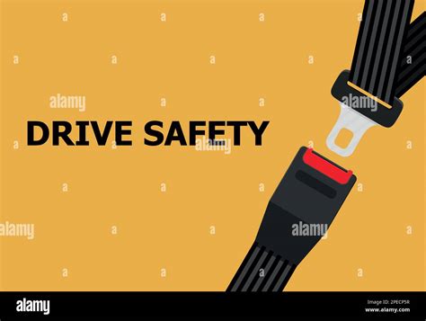 Traffic Safety Poster For Drivers With Realistic Passenger Seat Belt