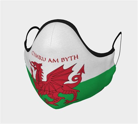 Cymru Am Byth Face Mask 7 Sizes Filter Pocket Filters 100 Cotton