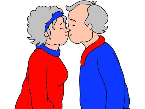 Grandma And Grandpa Giving Each Other A Kiss By Thomascarr0806 On