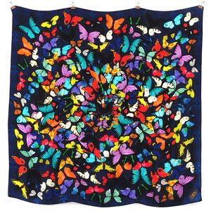 Lepidoptera Butterfly Print Silk Scarf By Also the Bison